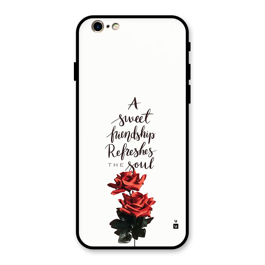 Sweet Friendship Glass Back Case for iPhone 6 6S