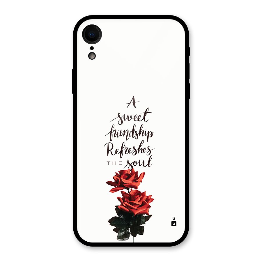 Sweet Friendship Glass Back Case for iPhone XR