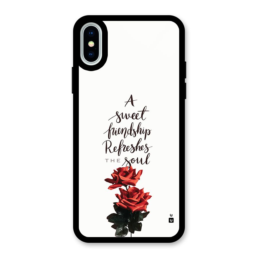 Sweet Friendship Glass Back Case for iPhone XS