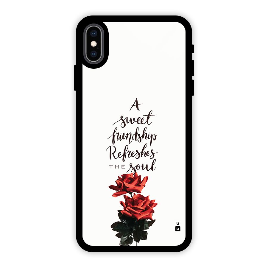 Sweet Friendship Glass Back Case for iPhone XS Max