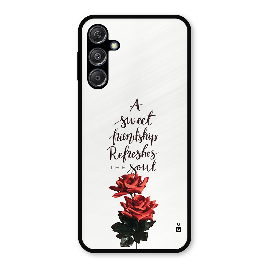 Sweet Friendship Metal Back Case for Galaxy M34 5G