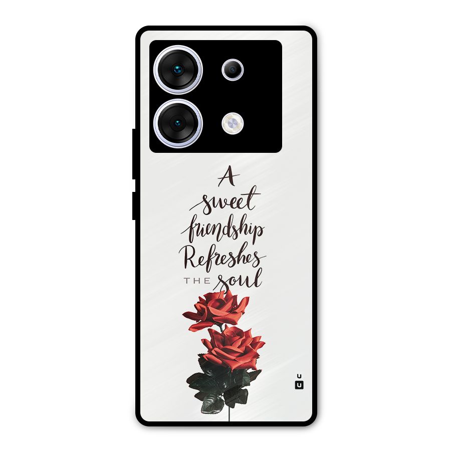 Sweet Friendship Metal Back Case for Infinix Zero 30 5G