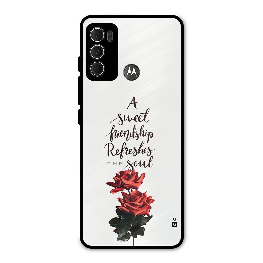 Sweet Friendship Metal Back Case for Moto G60