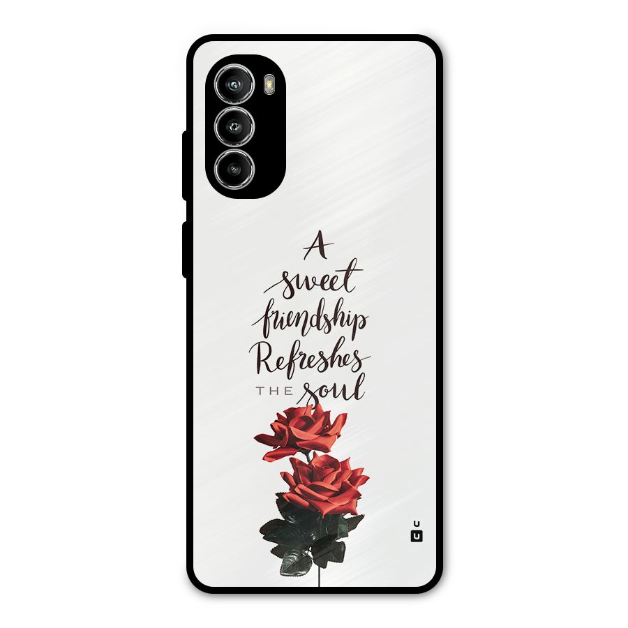 Sweet Friendship Metal Back Case for Moto G82