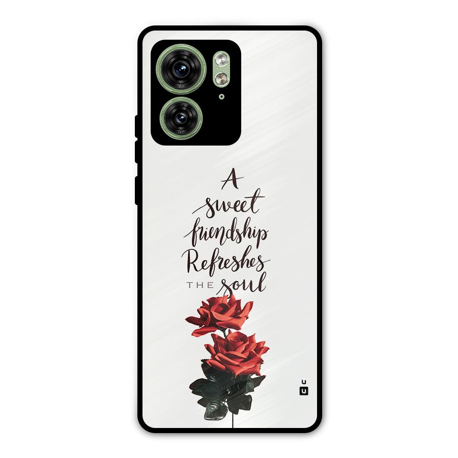 Sweet Friendship Metal Back Case for Motorola Edge 40 5G