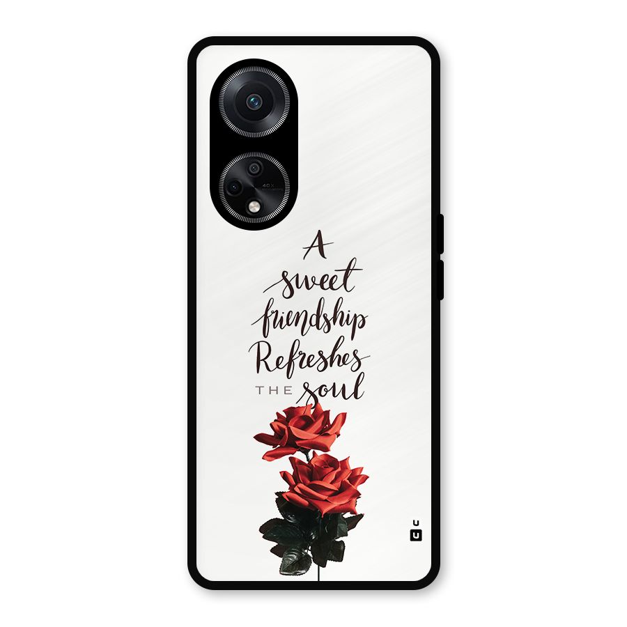 Sweet Friendship Metal Back Case for Oppo F23