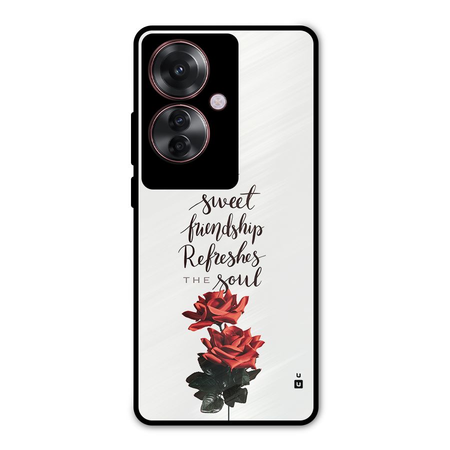 Sweet Friendship Metal Back Case for Oppo F25 Pro