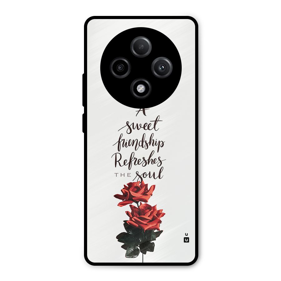 Sweet Friendship Metal Back Case for Oppo F27 Pro Plus
