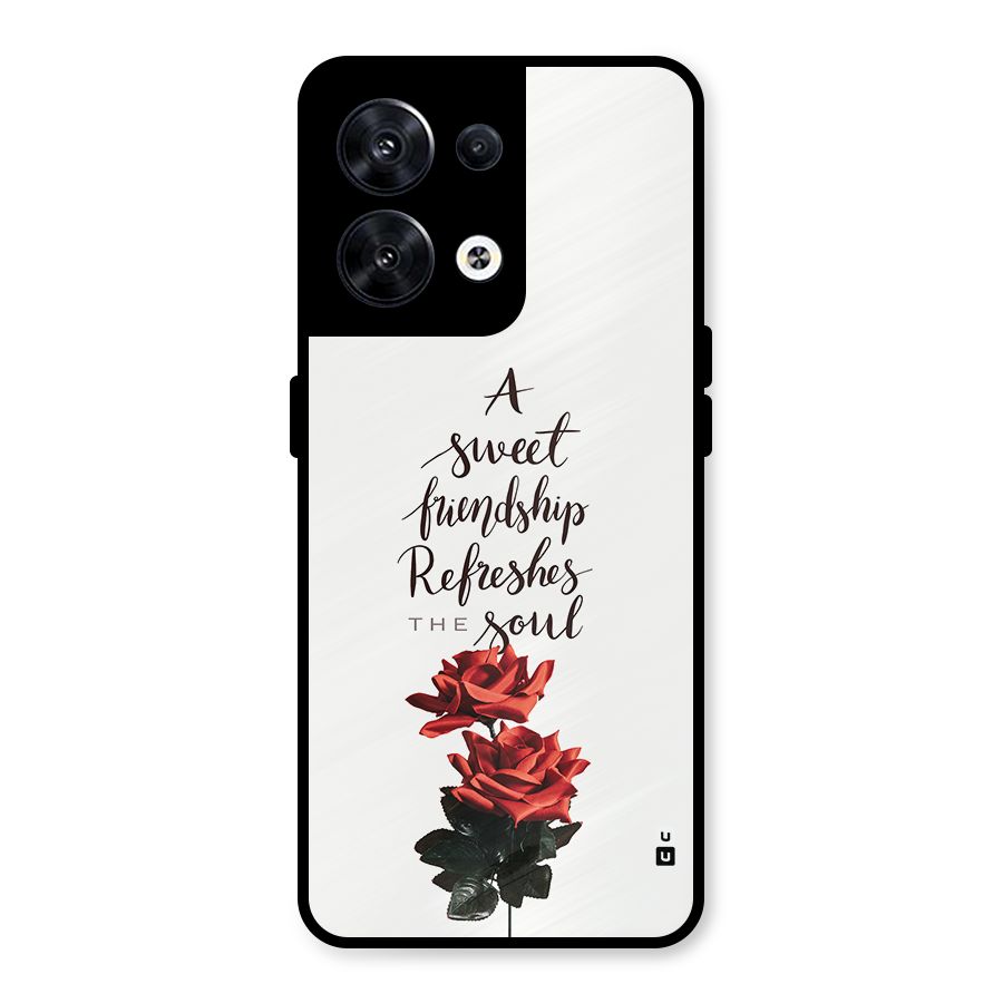 Sweet Friendship Metal Back Case for Oppo Reno8 5G