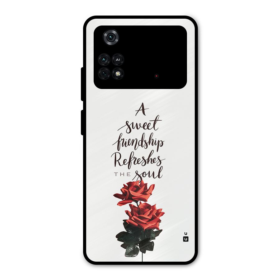 Sweet Friendship Metal Back Case for Poco M4 Pro 4G