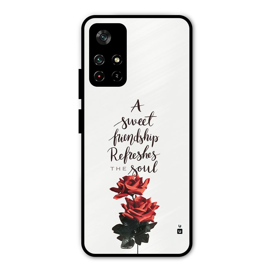 Sweet Friendship Metal Back Case for Poco M4 Pro 5G