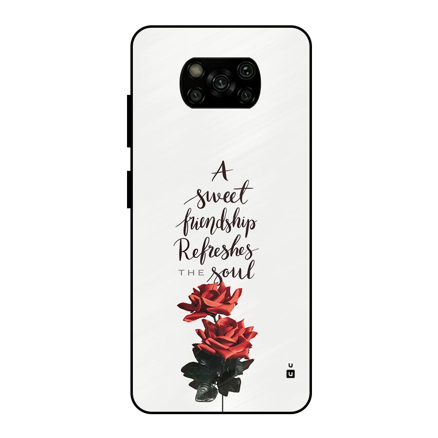 Sweet Friendship Metal Back Case for Poco X3