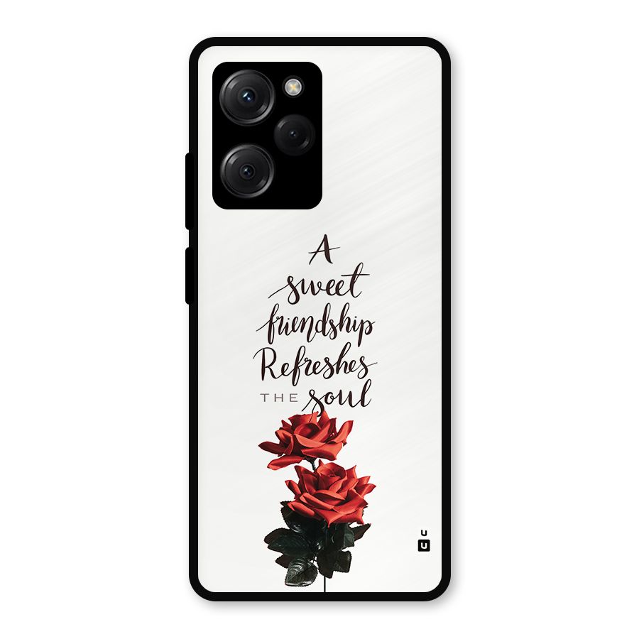 Sweet Friendship Metal Back Case for Poco X5 Pro
