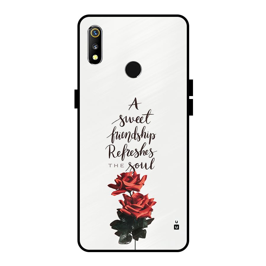 Sweet Friendship Metal Back Case for Realme 3i