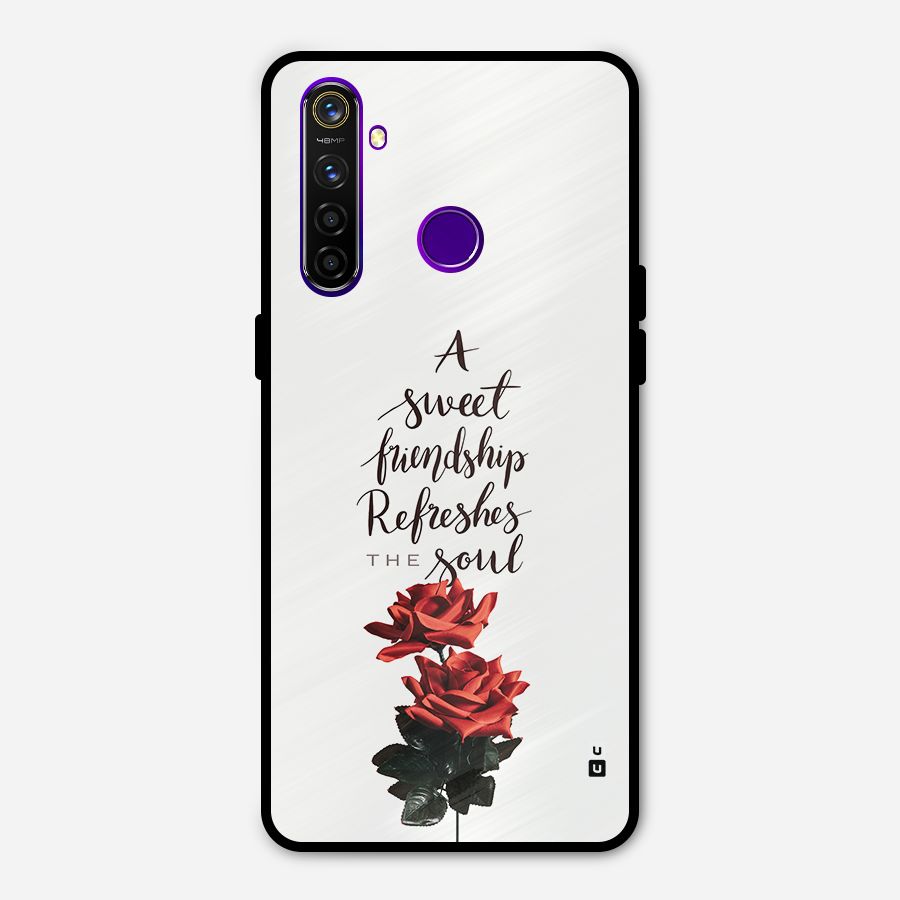 Sweet Friendship Metal Back Case for Realme 5 Pro