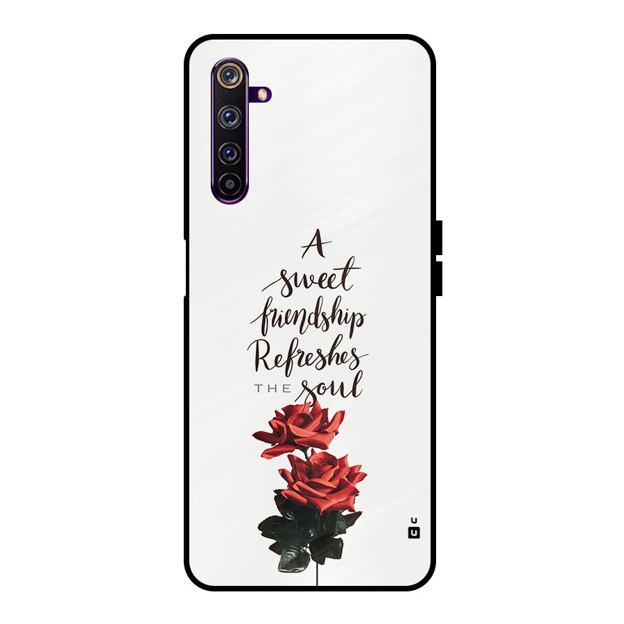Sweet Friendship Metal Back Case for Realme 6 Pro