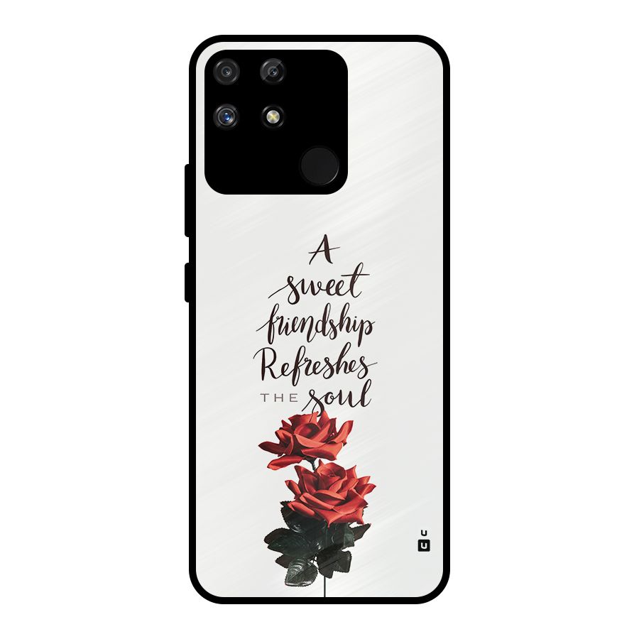 Sweet Friendship Metal Back Case for Realme Narzo 50A