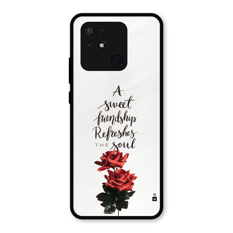 Sweet Friendship Metal Back Case for Redmi 10 Power