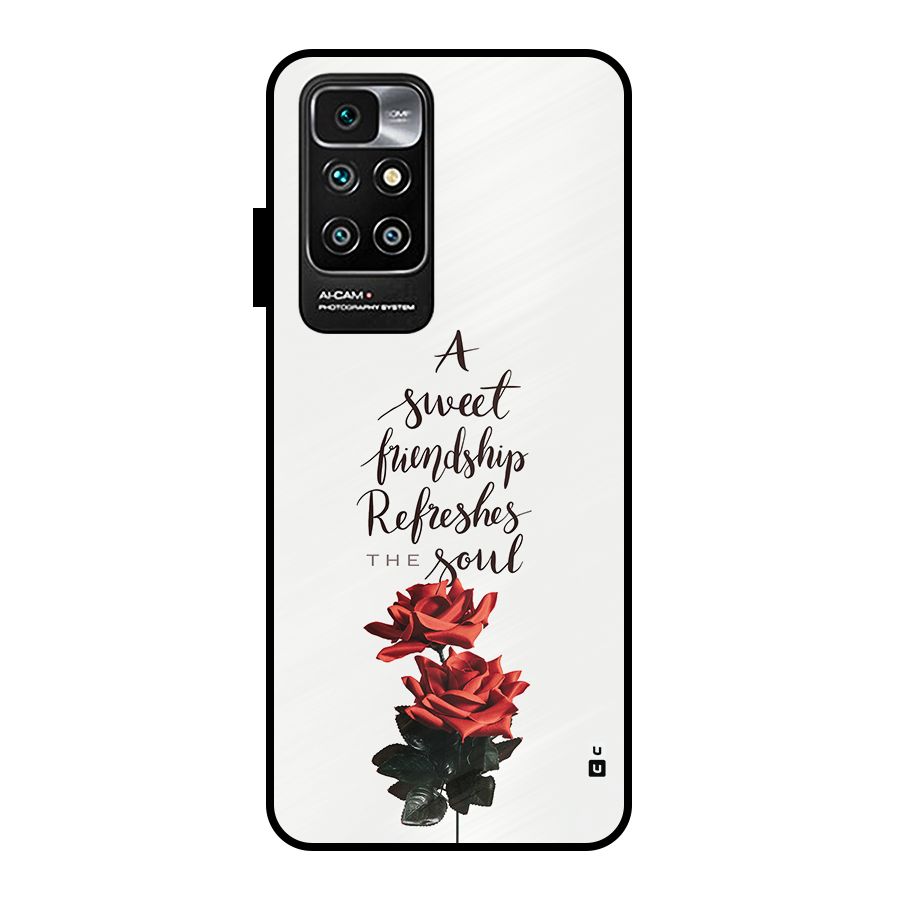 Sweet Friendship Metal Back Case for Redmi 10 Prime