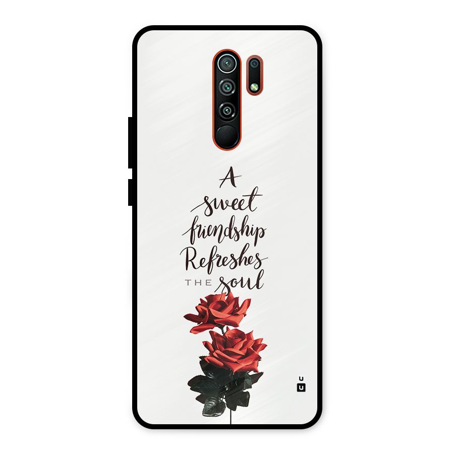Sweet Friendship Metal Back Case for Redmi 9 Prime