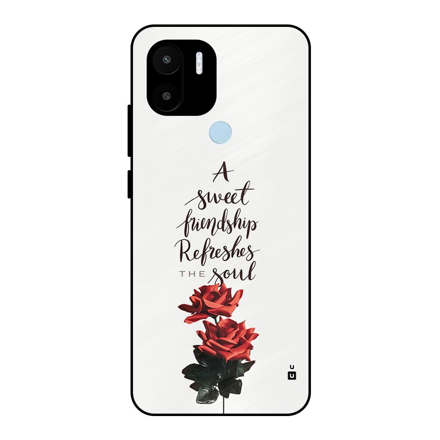 Sweet Friendship Metal Back Case for Redmi A1 Plus