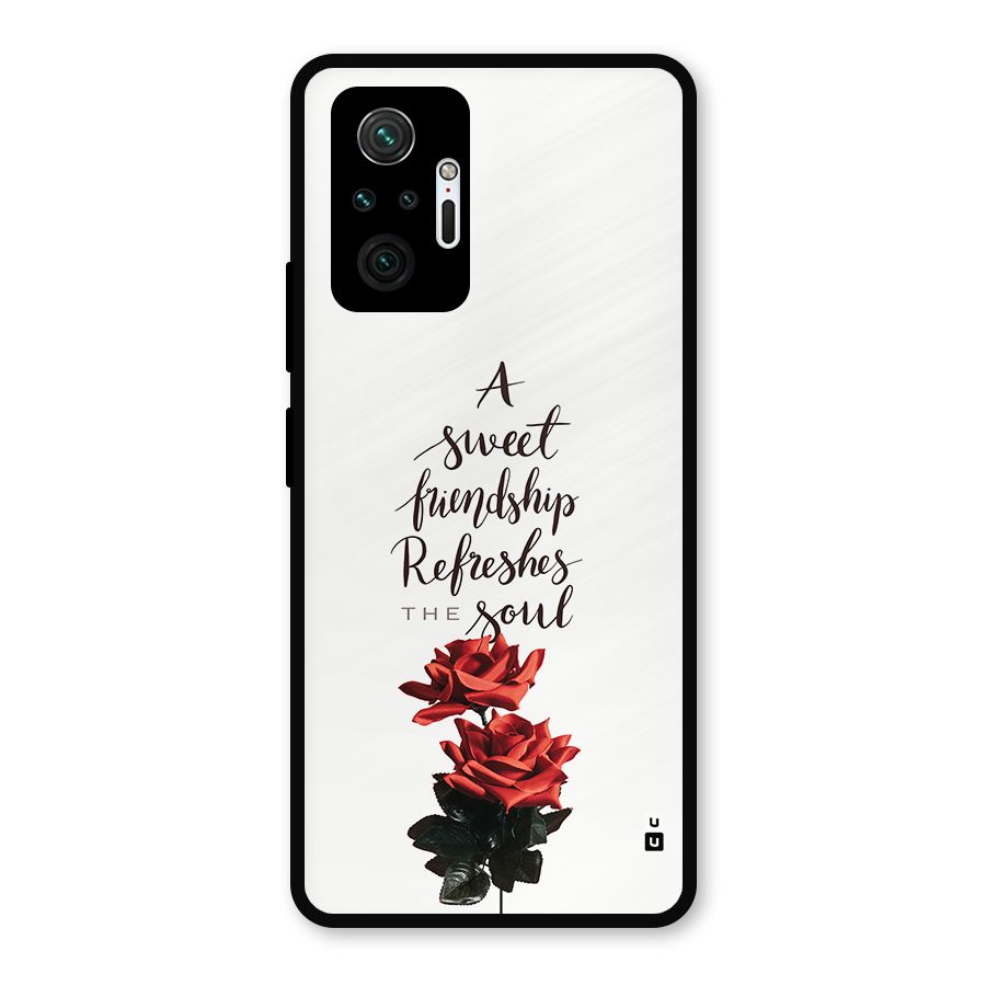Sweet Friendship Metal Back Case for Redmi Note 10 Pro
