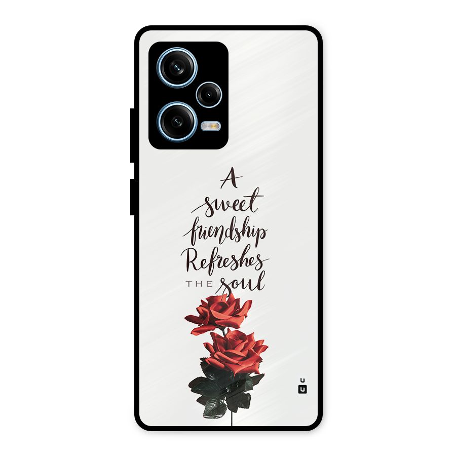 Sweet Friendship Metal Back Case for Redmi Note 12 Pro