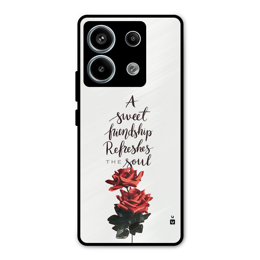 Sweet Friendship Metal Back Case for Redmi Note 13 Pro 5G