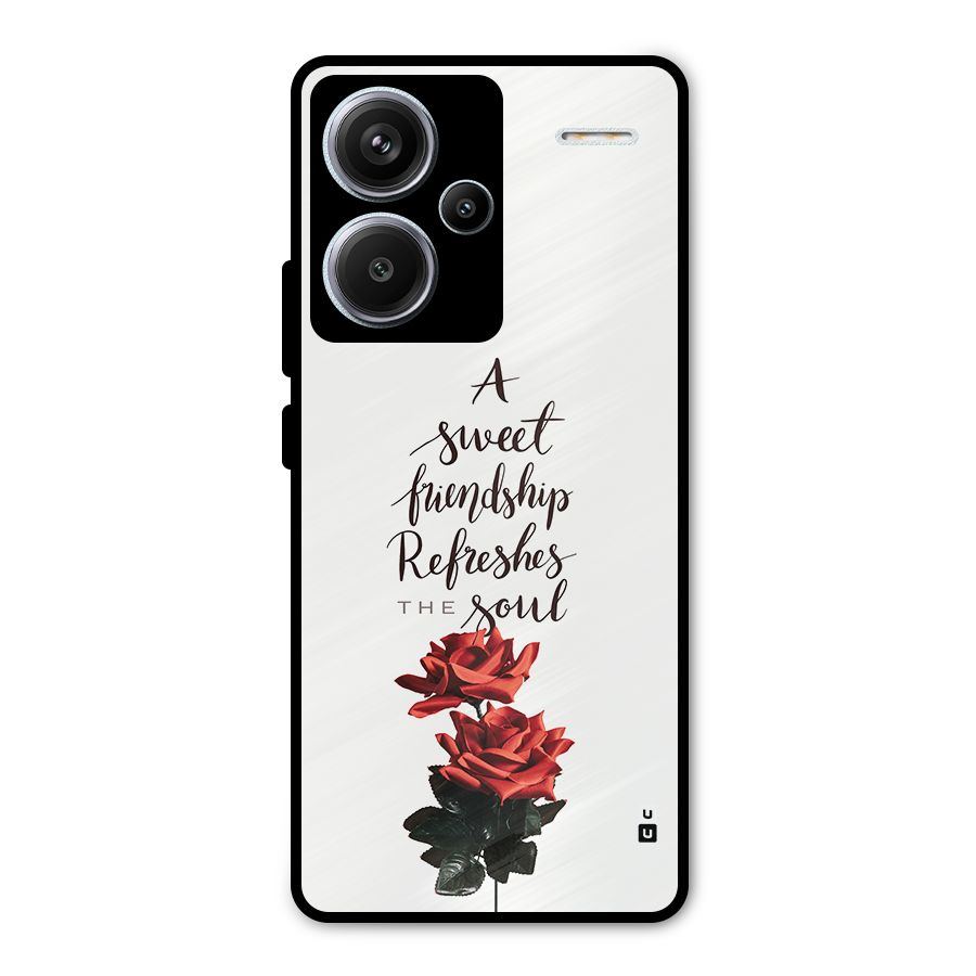 Sweet Friendship Metal Back Case for Redmi Note 13 Pro Plus