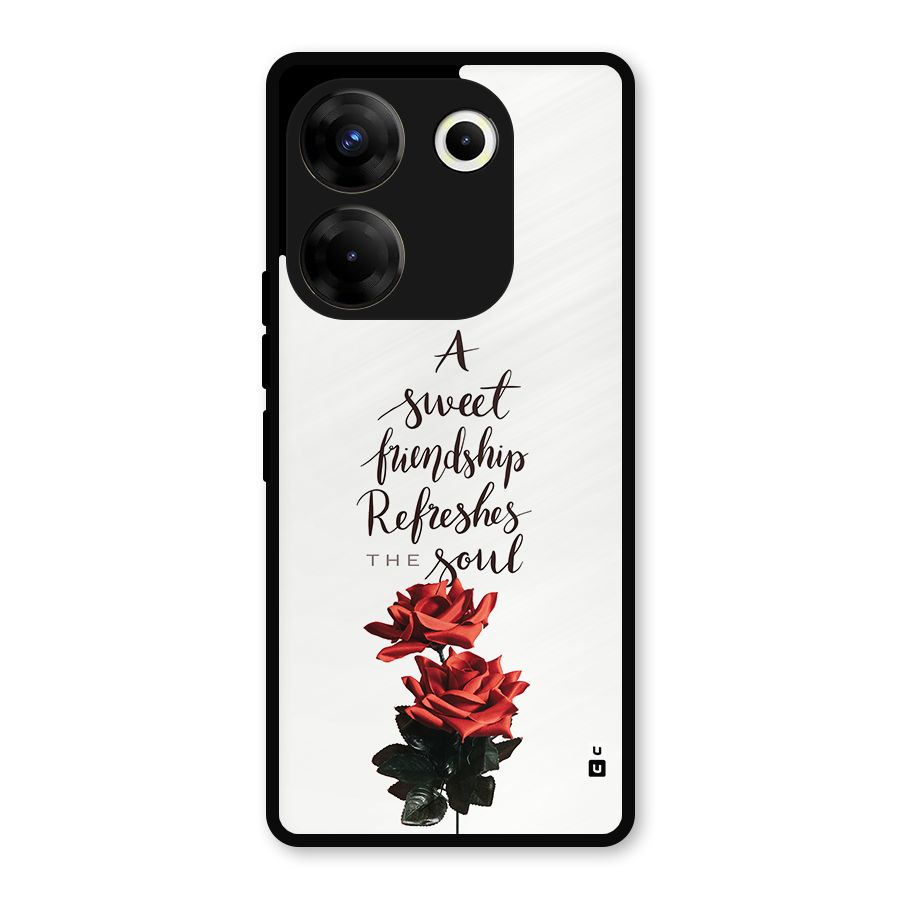 Sweet Friendship Metal Back Case for Tecno Camon 20 Pro