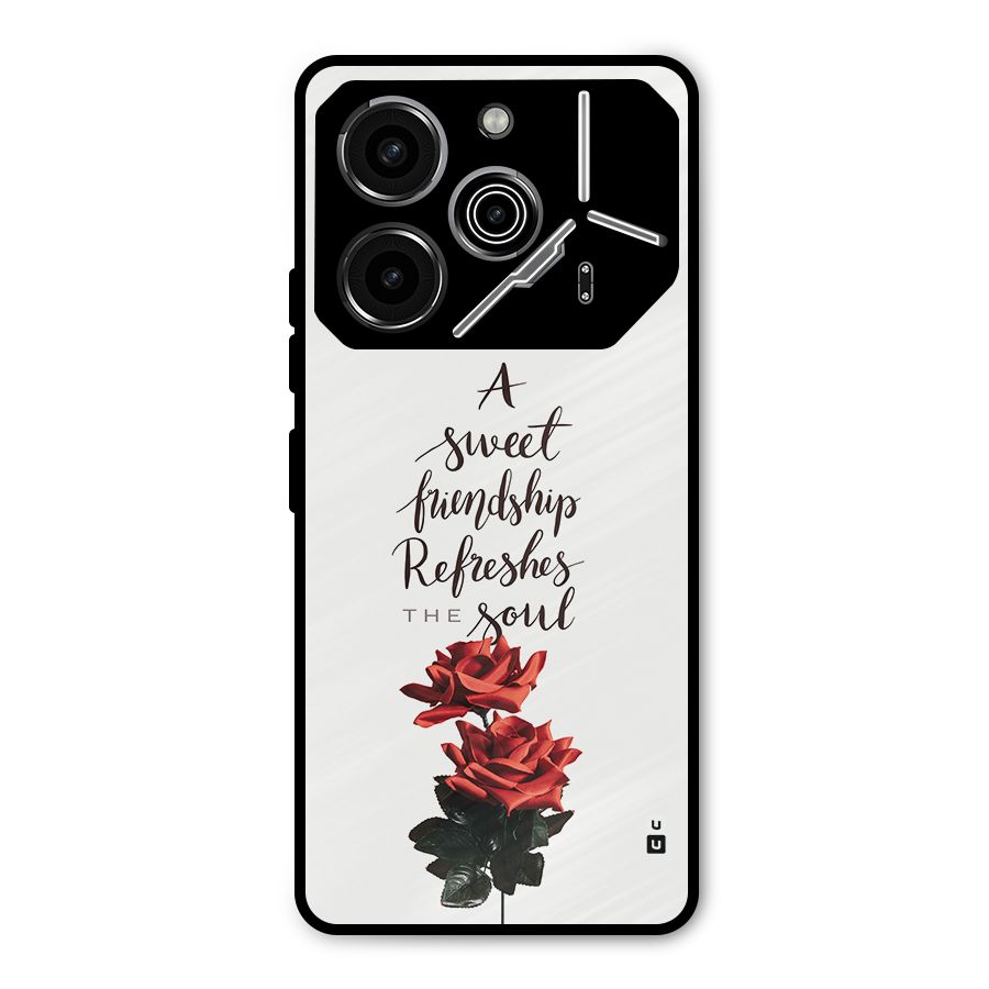Sweet Friendship Metal Back Case for Tecno Pova 6 Pro