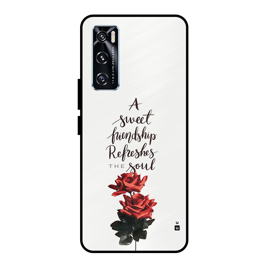 Sweet Friendship Metal Back Case for Vivo V20 SE