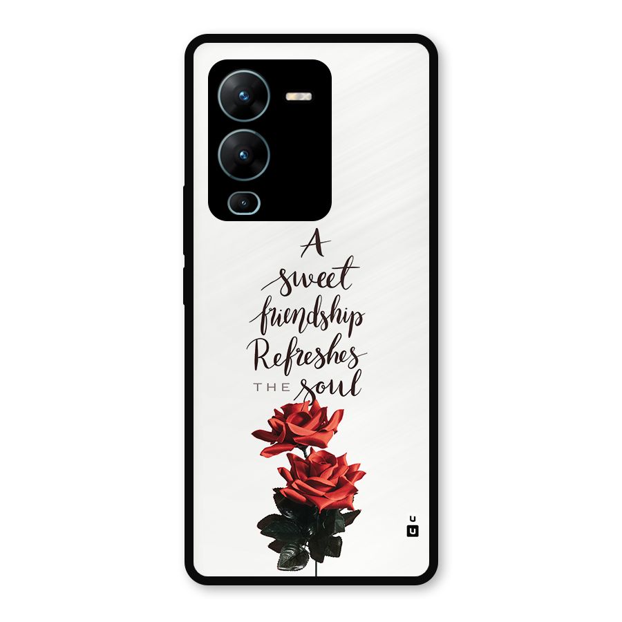 Sweet Friendship Metal Back Case for Vivo V25 Pro