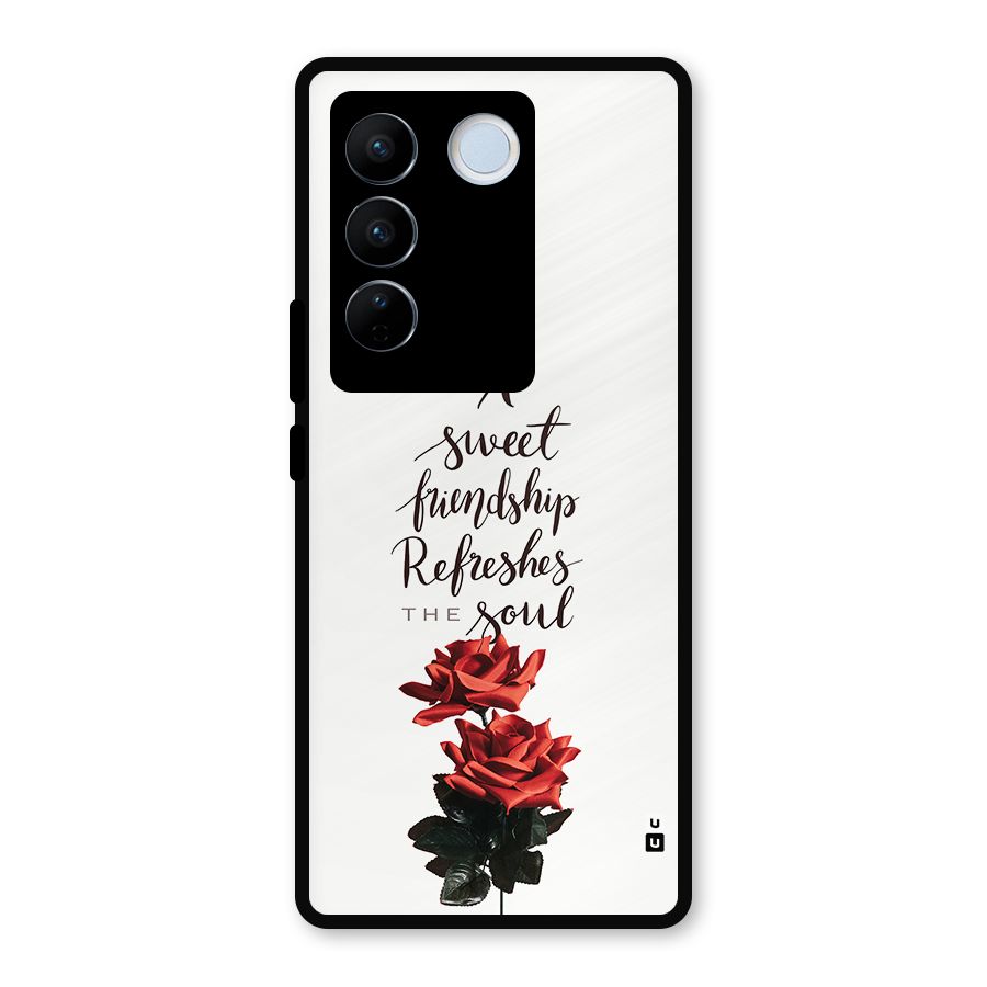 Sweet Friendship Metal Back Case for Vivo V27 Pro