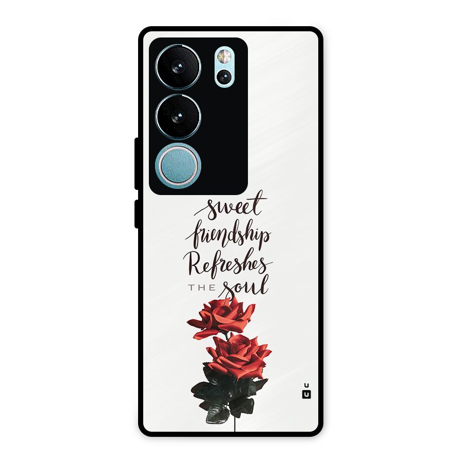 Sweet Friendship Metal Back Case for Vivo V29 Pro