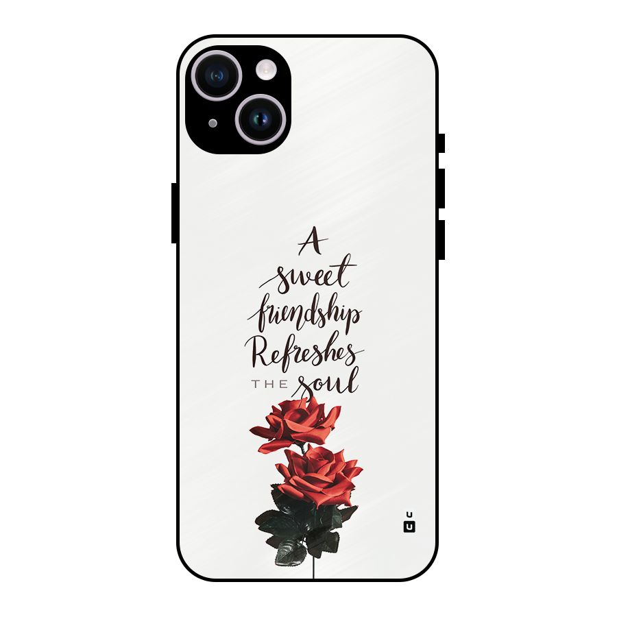 Sweet Friendship Metal Back Case for iPhone 14 Plus