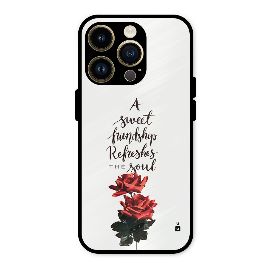 Sweet Friendship Metal Back Case for iPhone 14 Pro