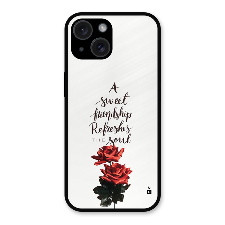 Sweet Friendship Metal Back Case for iPhone 15