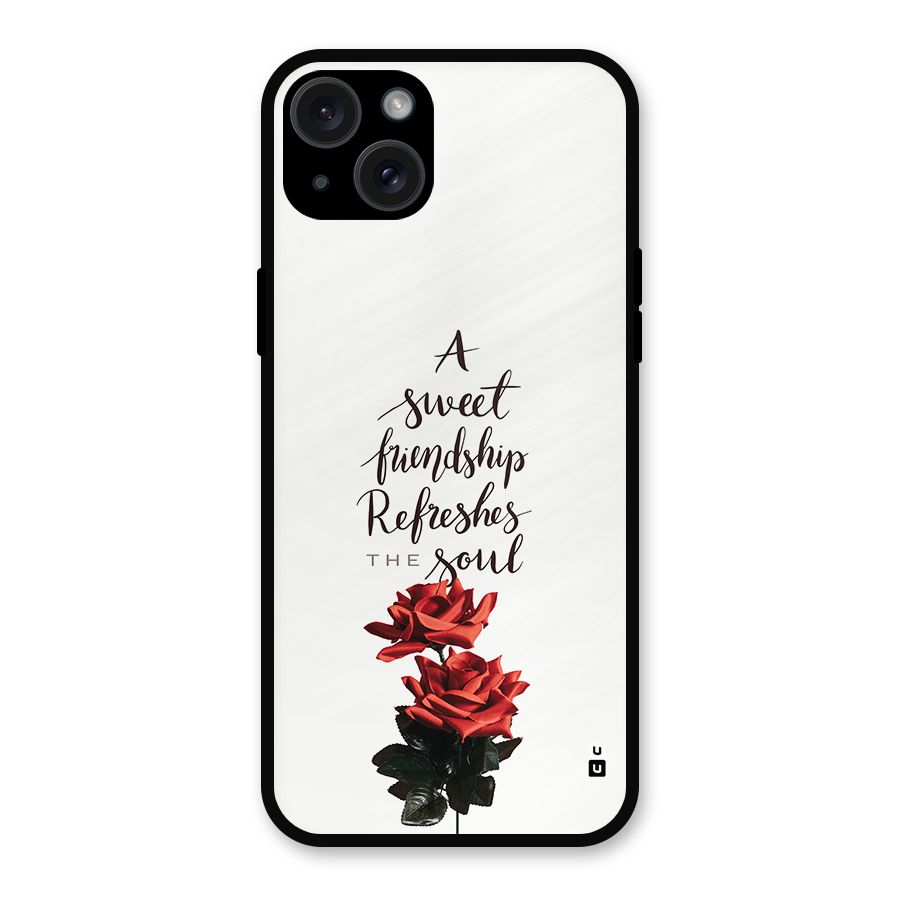 Sweet Friendship Metal Back Case for iPhone 15 Plus