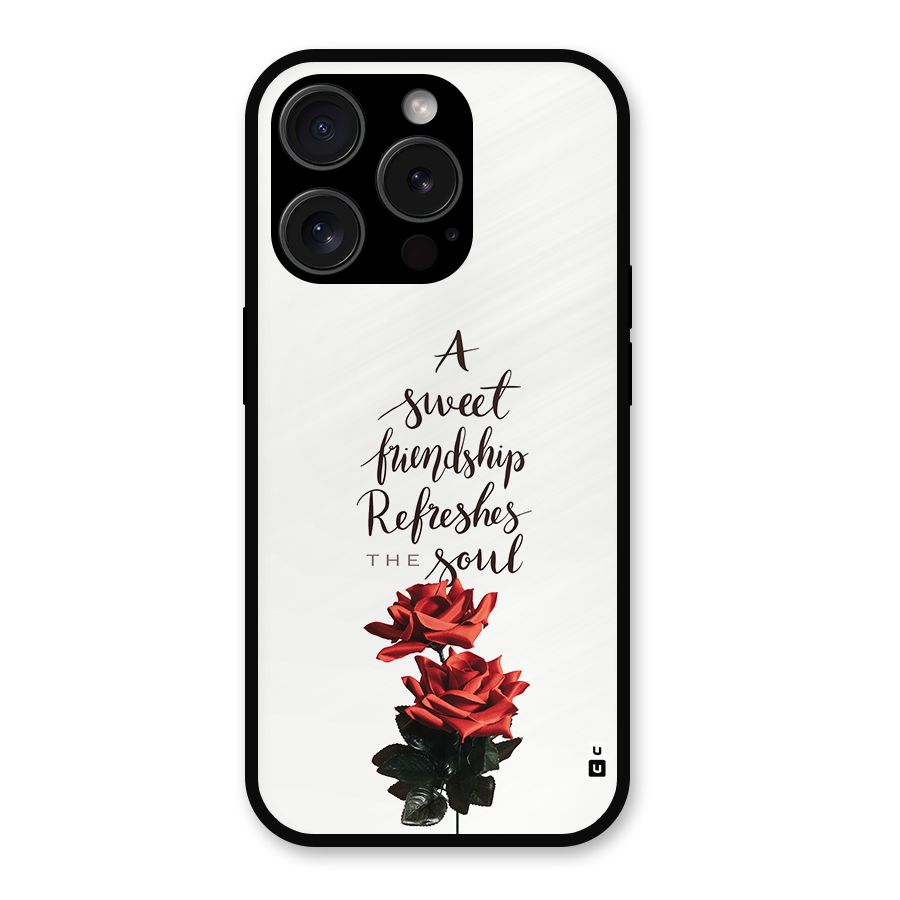 Sweet Friendship Metal Back Case for iPhone 15 Pro