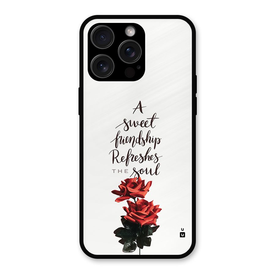 Sweet Friendship Metal Back Case for iPhone 15 Pro Max