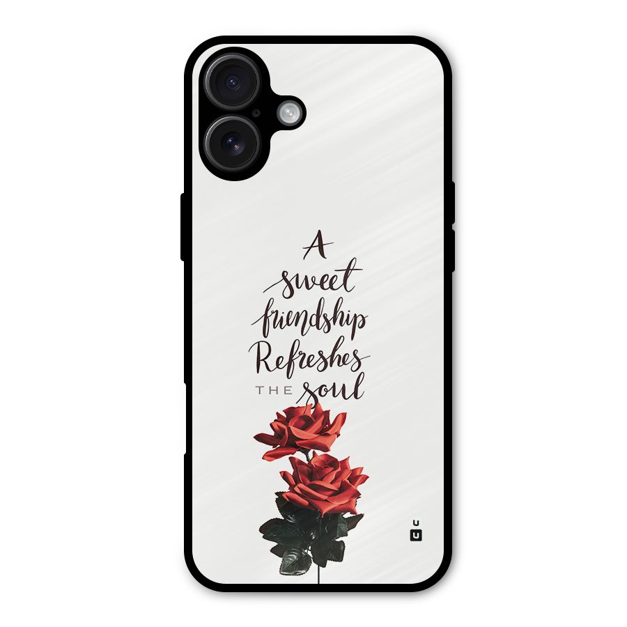 Sweet Friendship Metal Back Case for iPhone 16 Plus
