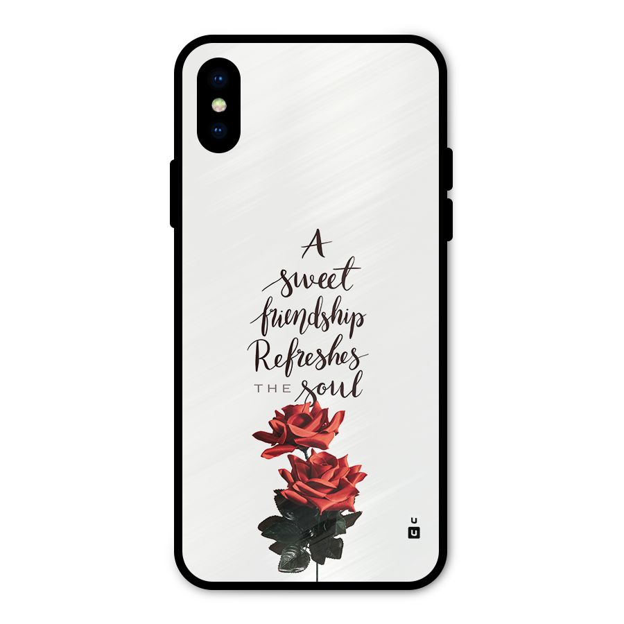 Sweet Friendship Metal Back Case for iPhone X