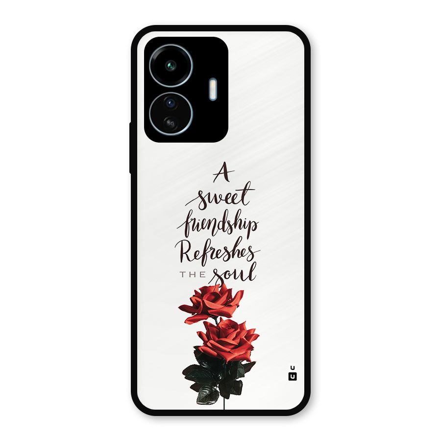 Sweet Friendship Metal Back Case for vivo iQOO Z6 Lite 5G