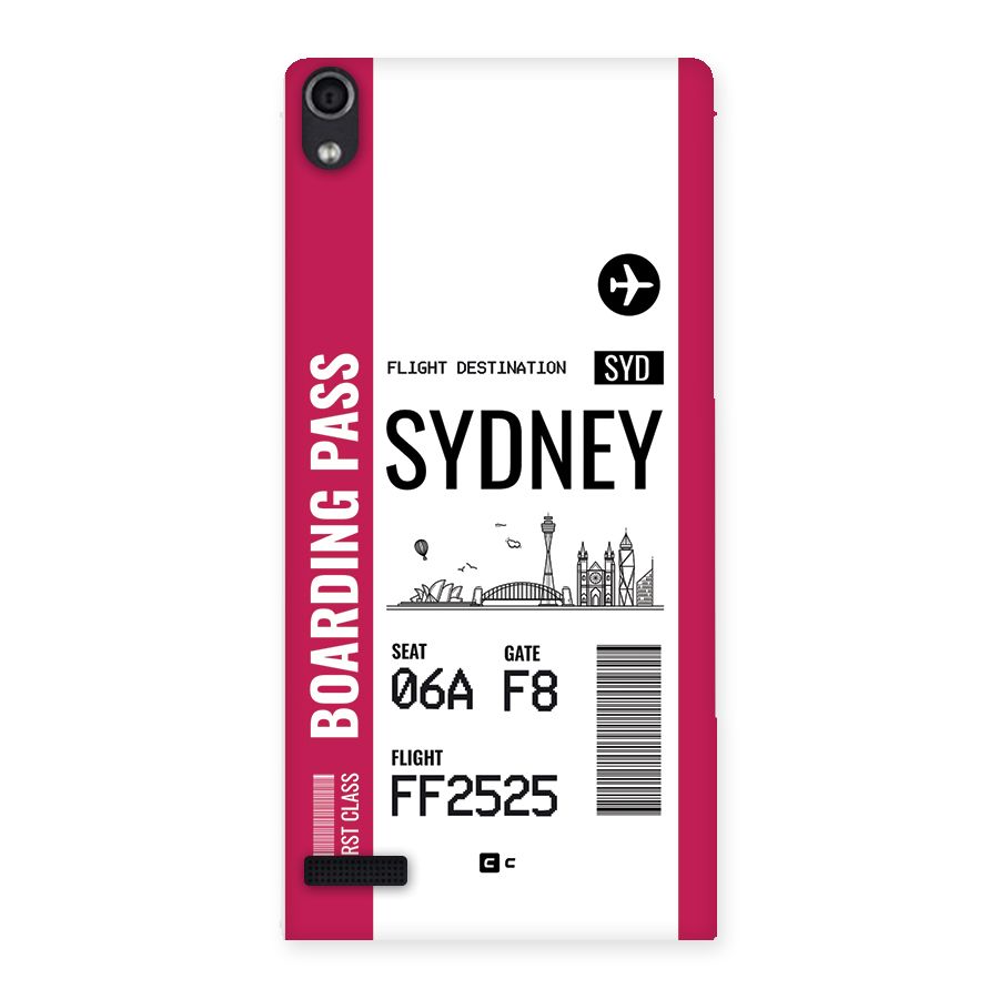 Sydney Boarding Pass Back Case for Ascend P6