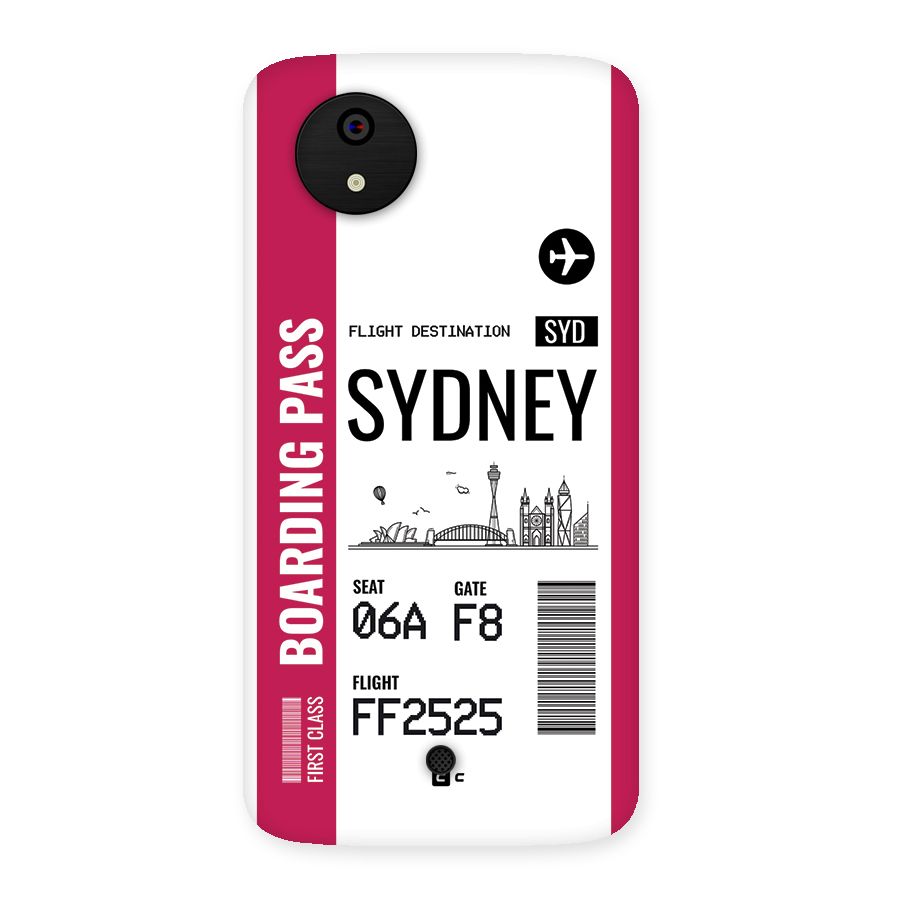 Sydney Boarding Pass Back Case for Canvas A1  AQ4501