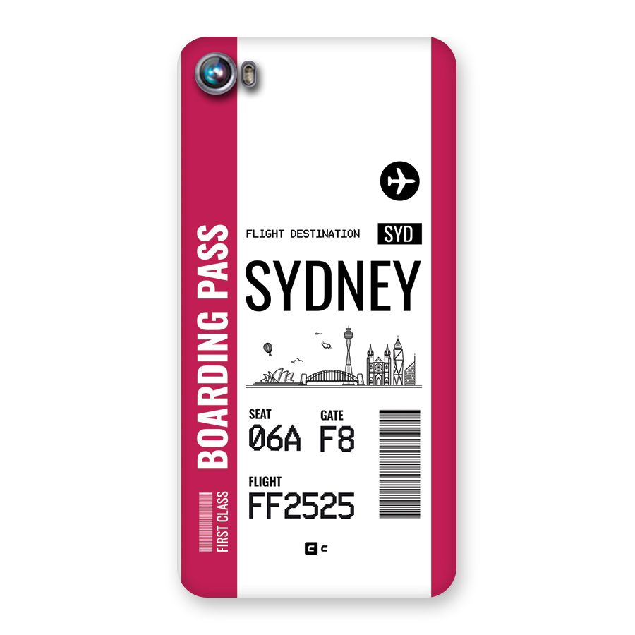 Sydney Boarding Pass Back Case for Canvas Fire 4 (A107)