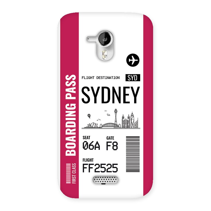 Sydney Boarding Pass Back Case for Canvas HD A116