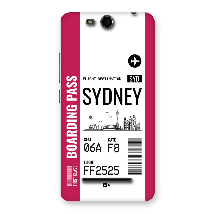 Sydney Boarding Pass Back Case for Canvas Juice 3 Q392