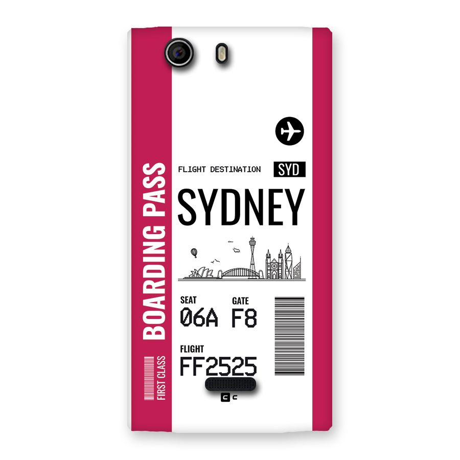 Sydney Boarding Pass Back Case for Canvas Nitro 2 E311